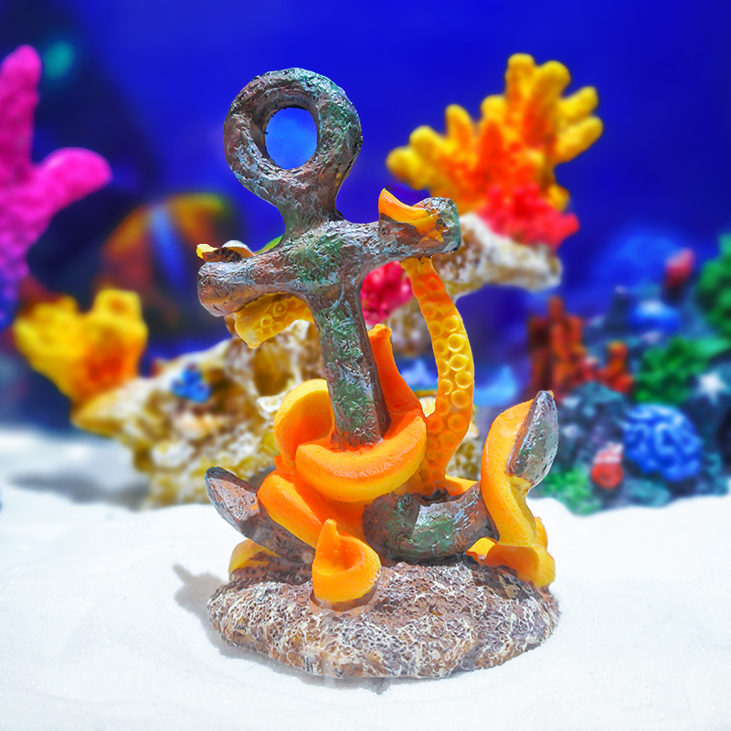 Retro Resin Landscape Ornament - Aquarium Fish Monster review and price