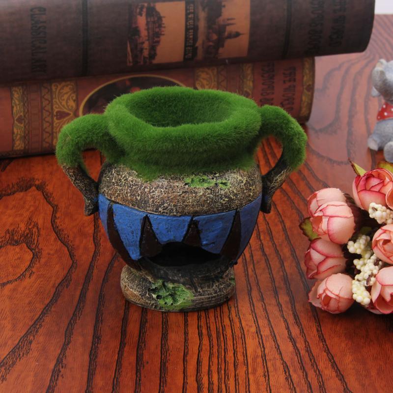 1pc Resin Vase with Moss Aquar - Aquarium Fish For Sale Online review and price