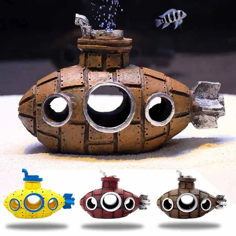 Resin Submarine Ornaments Aqua - Aquarium Fish For Sale Online review and price