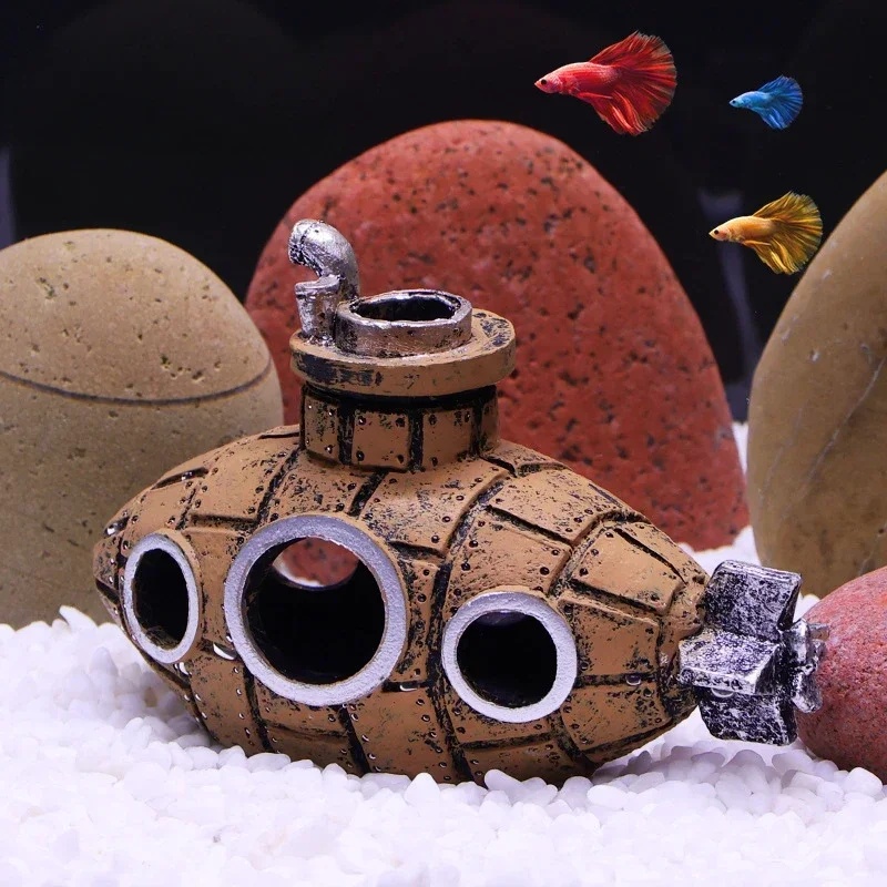 Resin Submarine Ornaments Aqua - Aquarium Fish For Sale Online review and price