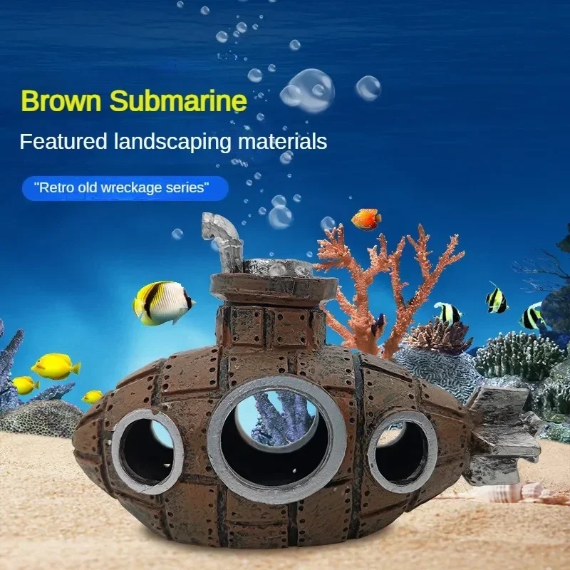 Resin Submarine Ornaments Aqua - Aquarium Fish For Sale Online review and price